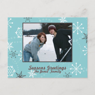 Cartão Postal De Festividades Crispy Snowflakes