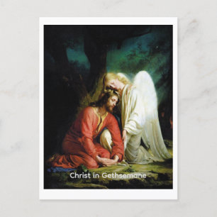 Cartão Postal De Festividades Cristo em Gethsemane (rotulado)