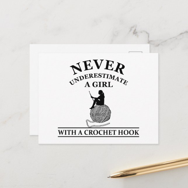 Cartão Postal De Festividades Crochet engraçado cita presente de crochê (Frente/Verso In Situ)