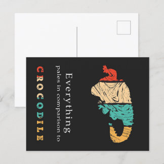 Cartão Postal De Festividades Crocodilo Sonolento