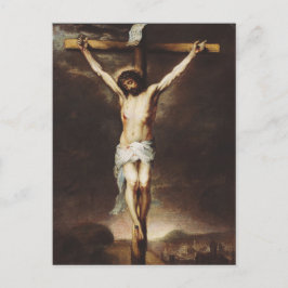 Cartão Postal De Festividades Crucificação por Bartolome Esteban Murillo