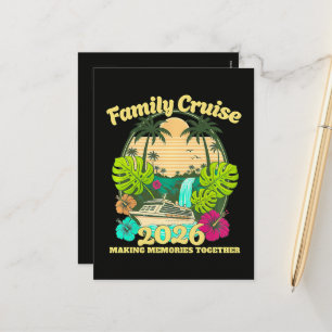Cartão Postal De Festividades Cruzeiro em Família Férias 2026