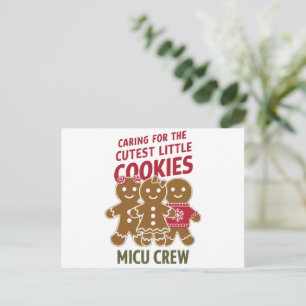 Cartão Postal De Festividades Cuidando dos Biscoitinhos Mais Fofos Enfermeira de