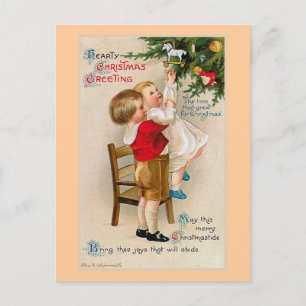 Cartão Postal De Festividades "Cumprimentos entusiastas do Xmas "