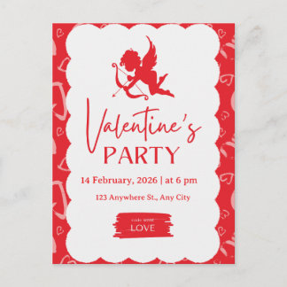 Cartão Postal De Festividades "Cupid’s Arrow" – Vibrant Modern Valentine’s Part