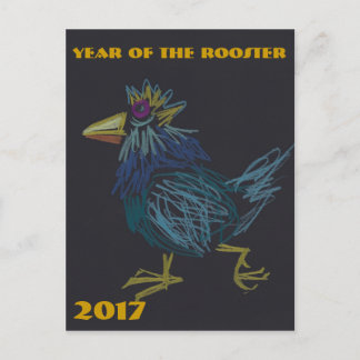 Cartão Postal De Festividades Custom Funny Chinese Rooster Year Postcard