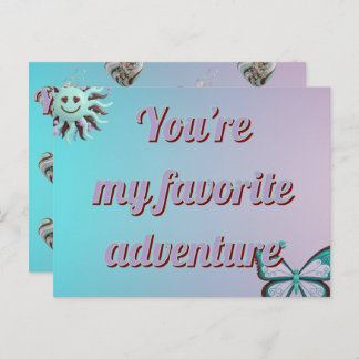 Cartão Postal De Festividades Custom  Valentine's Card | Turquoise and Purple