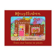 Cute Adobe Gingerbread House & Cats Christmas