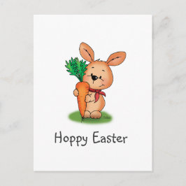 Cartão Postal De Festividades Cute Bunny Easter Postcard Happy Easter