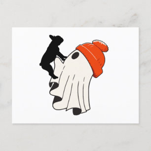 Cartão Postal De Festividades Cute Ghost French Bulldog Lover