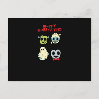 Cartão Postal De Festividades Cute Halloween Monsters Postcard - Funny Boo Be