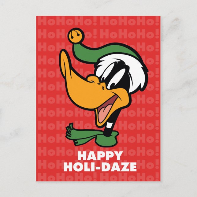 Cartão Postal De Festividades DAFFY DUCK™ "Happy Holi-Daze" (Frente)