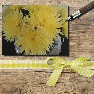 Cartão Postal De Festividades dahlias amarelo - pintura