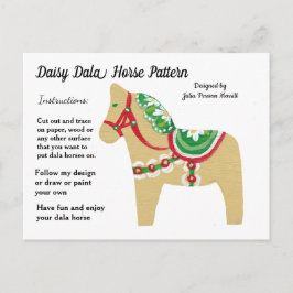 Cartão Postal De Festividades Daisy Dala Horse Patterno para Compartilhar