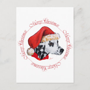 Cartão Postal De Festividades Dálmata Feliz Natal