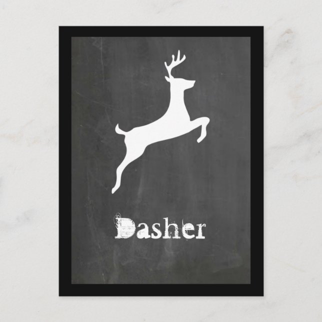Cartão Postal De Festividades Dasher (Frente)
