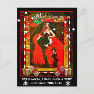 Cartão Postal De Festividades Dear Santa, I have been a very good girl this year