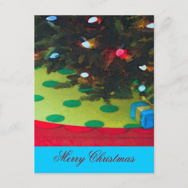 Cartão Postal De Festividades Debaixo da Árvore ~ CARTÃO-POSTAL FOTO INSERIDA (Frente)