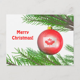 Cartão Postal De Festividades Decoração de Árvore de Natal Canadense
