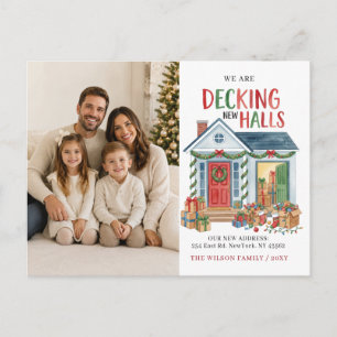 Cartão Postal De Festividades Decoração de Novos Corredores Foto de Mudança de E