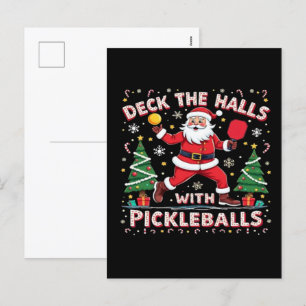 Cartão Postal De Festividades Decore Os Corredores Com Pickleballs