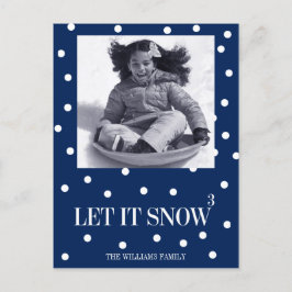 Cartão Postal De Festividades Deixar Neve Cartão-Postal de Férias de Natal