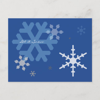 Cartão Postal De Festividades Deixar o Cartão de Neve