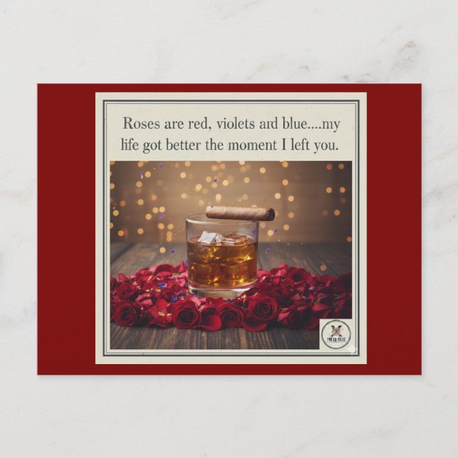 Cartão Postal De Festividades Deixe para trás (Frente)