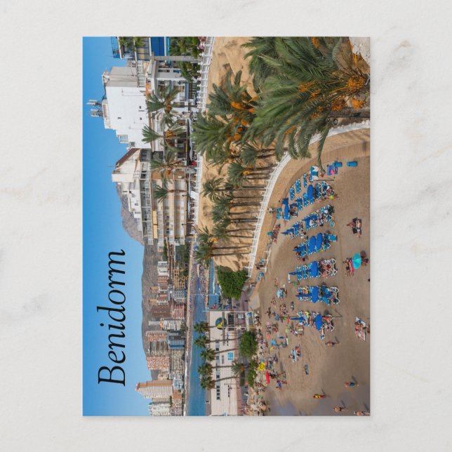 Cartão Postal De Festividades Del Malpas Beach, Benidorm, Costa Blanca, Espanha (Frente)