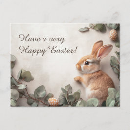Cartão Postal De Festividades Delícia de Páscoa 🐇 Hoppy personalizável