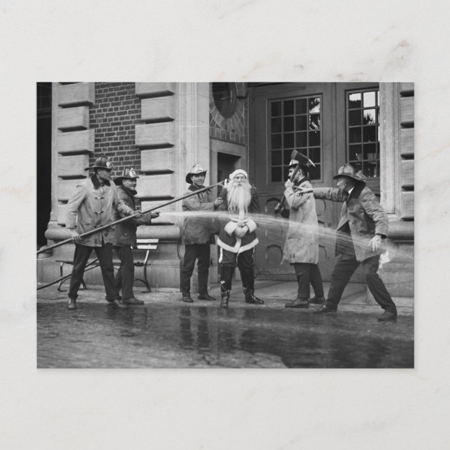 Cartão Postal De Festividades Delousing Papai Noel, 1920 (Frente)