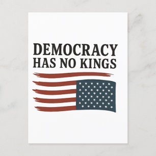 Cartão Postal De Festividades Democracia Não Tem Rei Anti Trump EUA