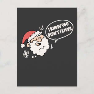 Cartão Postal De Festividades Dentista Dental Natal Papai Noel