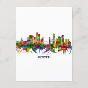 Cartão Postal De Festividades Denver Colorado Skyline