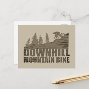 Cartão Postal De Festividades Descida de bicicleta de montanha