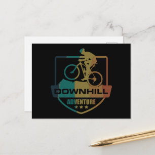 Cartão Postal De Festividades Descida de bicicleta de montanha