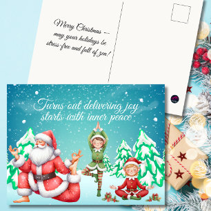 Cartão Postal De Festividades Descobriu-se que Entregar Alegria Começa com Paz I
