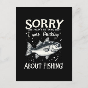 Cartão Postal De Festividades Desculpe, não estava escutando que estava pensando