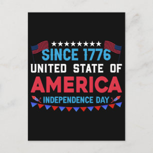 Cartão Postal De Festividades Desde 1776 estado unido de america independencia d