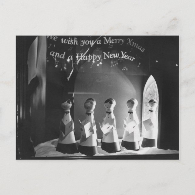 Cartão Postal De Festividades Desejamos-lhe um Feliz Natal (Frente)