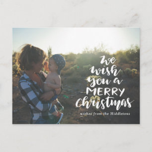 Cartão Postal De Festividades Desejamos-Lhe Um Feliz Natal Foto