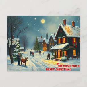 Cartão Postal De Festividades Desejamos um feliz natal - 001