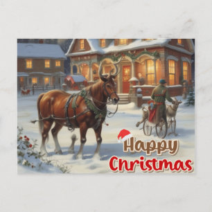 Cartão Postal De Festividades Desejamos um feliz natal - 007