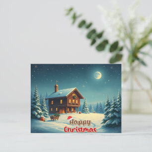 Cartão Postal De Festividades Desejamos um feliz natal - O15