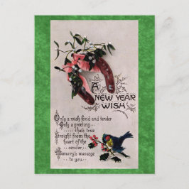 Cartão Postal De Festividades Desejo de Ano Novo