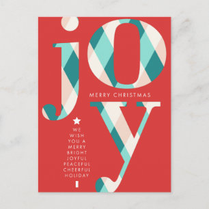 Cartão Postal De Festividades Desejos alegres - Feliz Cartão de Natal