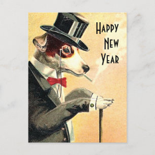 Cartão Postal De Festividades Desejos de Ano Novo
