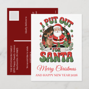 Cartão Postal De Festividades Desejos de Inverno Natal 2025 Personalizado 2026