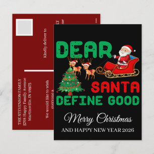 Cartão Postal De Festividades Desejos de Inverno Personalizados Natal 2025 - 202