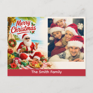 Cartão Postal De Festividades Desejos de Natal crie sua própria foto